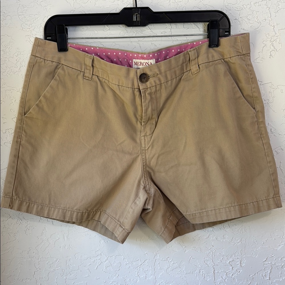 Merona Tan Shorts Casual Cotton Blend